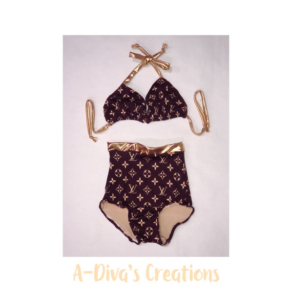 louis vuitton bikini etsy