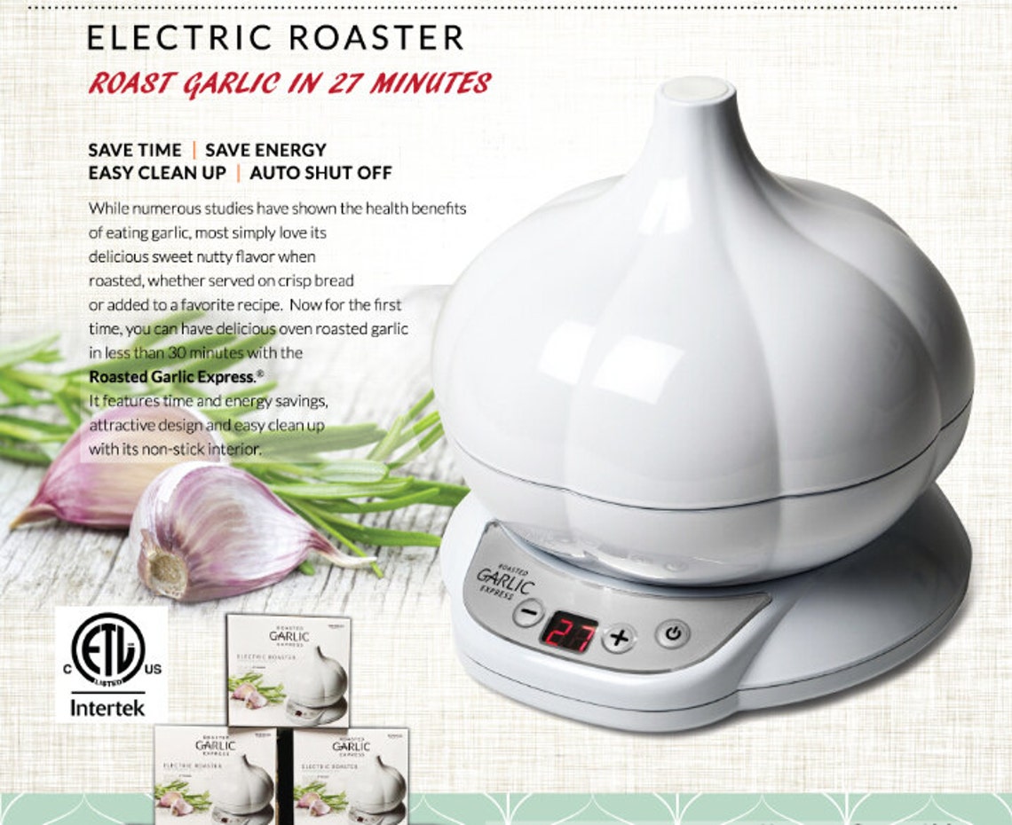 Electric Garlic Roaster Roast up to 3 Bulbs of Garlic on Etsy