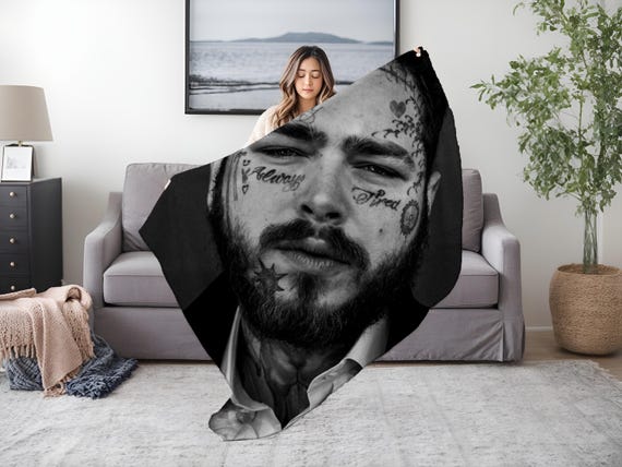 Post Malone Plush Blanket Cozy Velveteen Throw Soft Fleece Bedding Warm Bedroom Decor Unique Gift for Music Fans Etsy UK