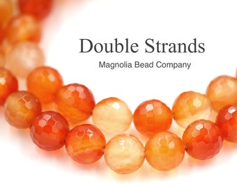 Natural Shaded Carnelian Faceted Beads,Gemstone Rondelle Beads 2mm Micro Cut Beads 13 Strand Beads