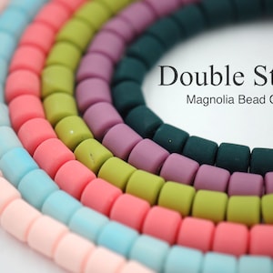TWO Strands, Column Handmade Polymer Clay Bead Spacers,  Assorted Color, FULL STRAND