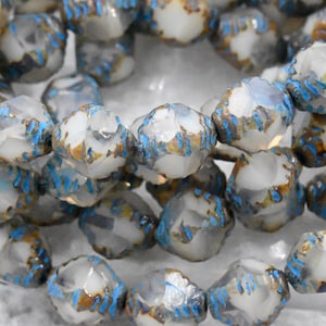 Picasso Bianco Blu Turchese Tabella Cut Finestra Di Vetro - Foto 6