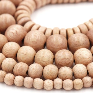 TWO STRANDS Rosewood Beads Waxed 4mm 6mm 8mm 10mm 12mm 15mm 20mm 8x4 Rondelle  Wood Beads, Natural Wood Beads