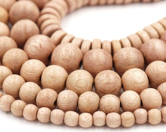TWO STRANDS Rosewood Beads Waxed 4mm 6mm 8mm 10mm 12mm 15mm 20mm 8x4 Rondelle  Wood Beads, Natural Wood Beads