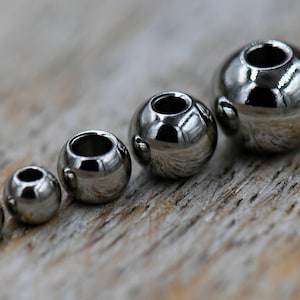 Stainless Steel Spacer Beads, 3mm 4mm 5mm 6mm 8mm Silver Spacer