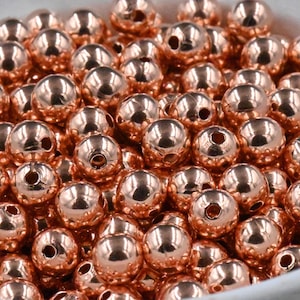 100% reine Kupfer runde Perlen, 1,5 mm, 2 mm 3 mm 4 mm 5 mm 6 mm 8 mm 9,5 mm Bild 5