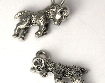 2pc, Aries Charm, Pewter