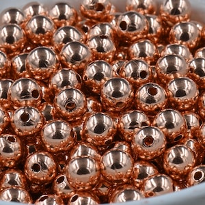 100% reine Kupfer runde Perlen, 1,5 mm, 2 mm 3 mm 4 mm 5 mm 6 mm 8 mm 9,5 mm Bild 3