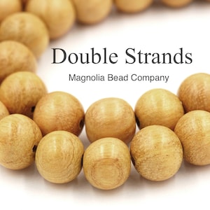 TWO 16&quot; Strands Jackfruit Wood 12mm Wood Beads Nangka Natural Wood Beads