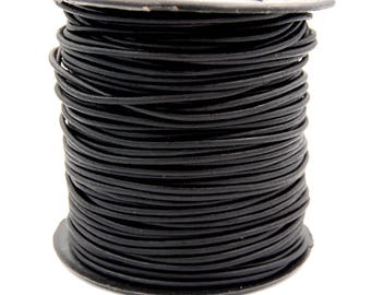 6 YARDS Natural Black Leather Cord .5mm