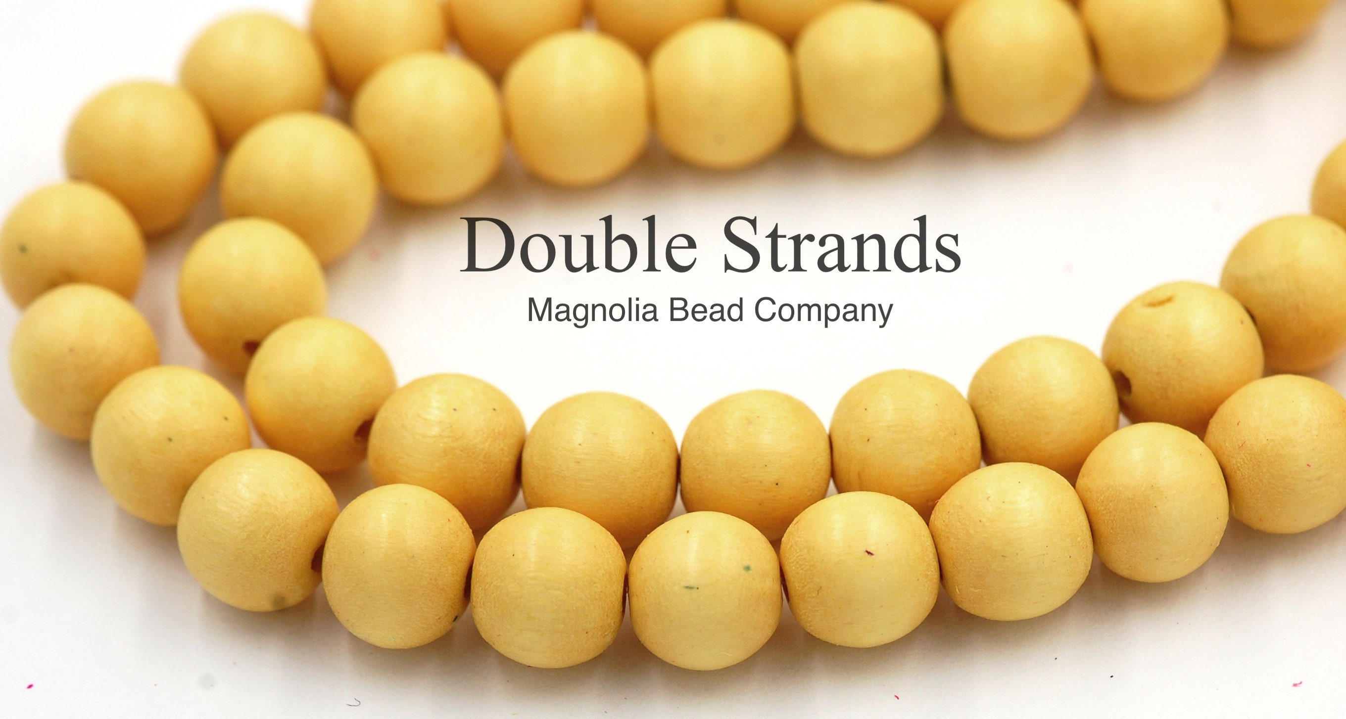 6mm Round Yellow Wooden Beads for Crafts Waxed Dyed Natural 