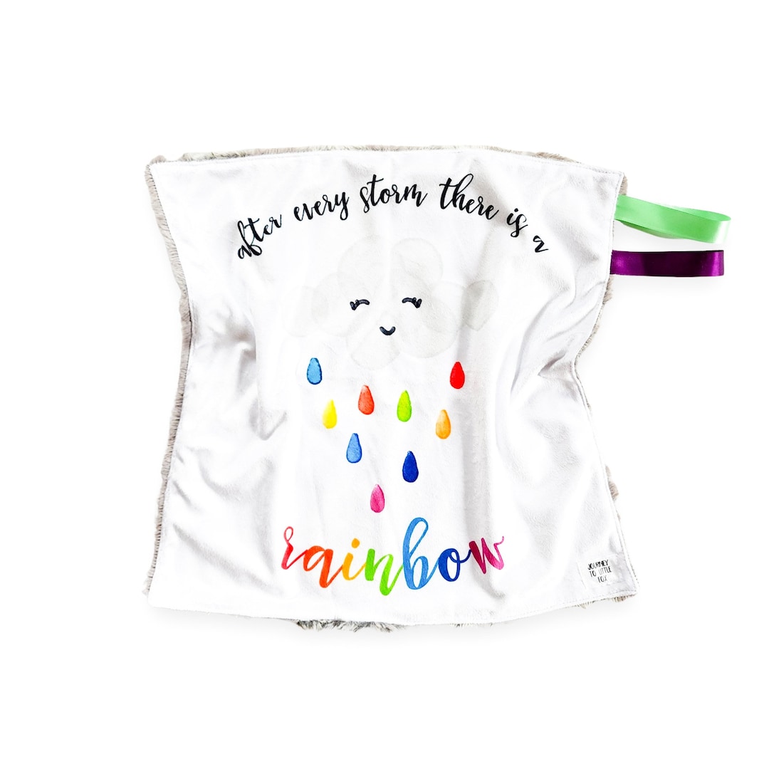 Rainbow Baby Lovey Cloud Rainbow Minky Lovey Rainbow Baby Gift Pregnancy Celebration Lovey Baby