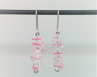 Pink Confetti Stacked Earrings