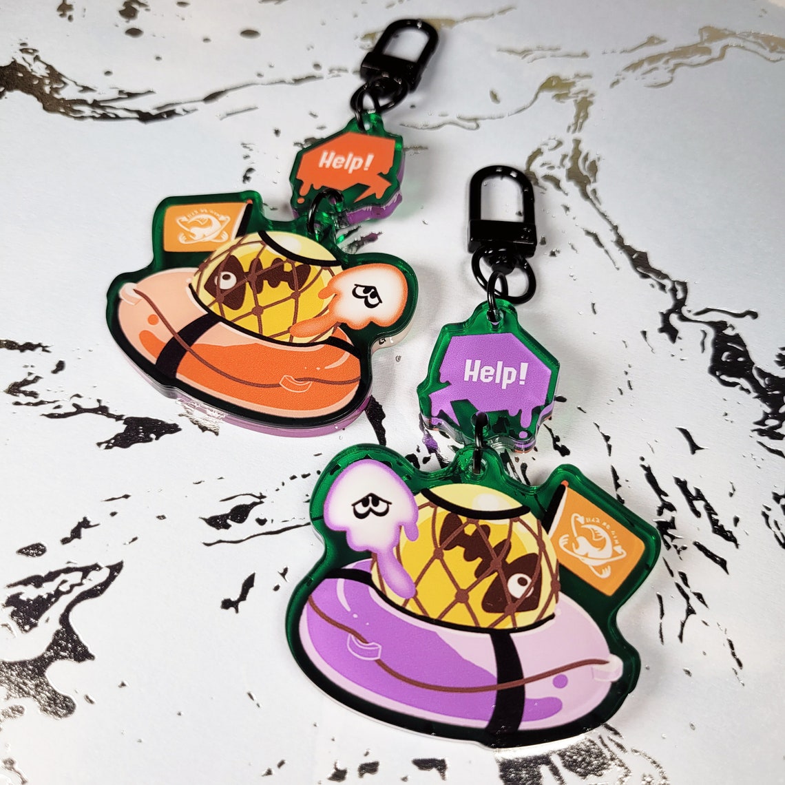 Splashtag Keychains Splatoon Acrylic Keychains - Etsy