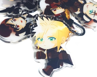 ファイナルファンタジーⅦ FF7 クラウド、エアリス等 フィギュア キーホルダー クラウド・ストライフ、エアリス、ティファ、ファイナルファンタジー