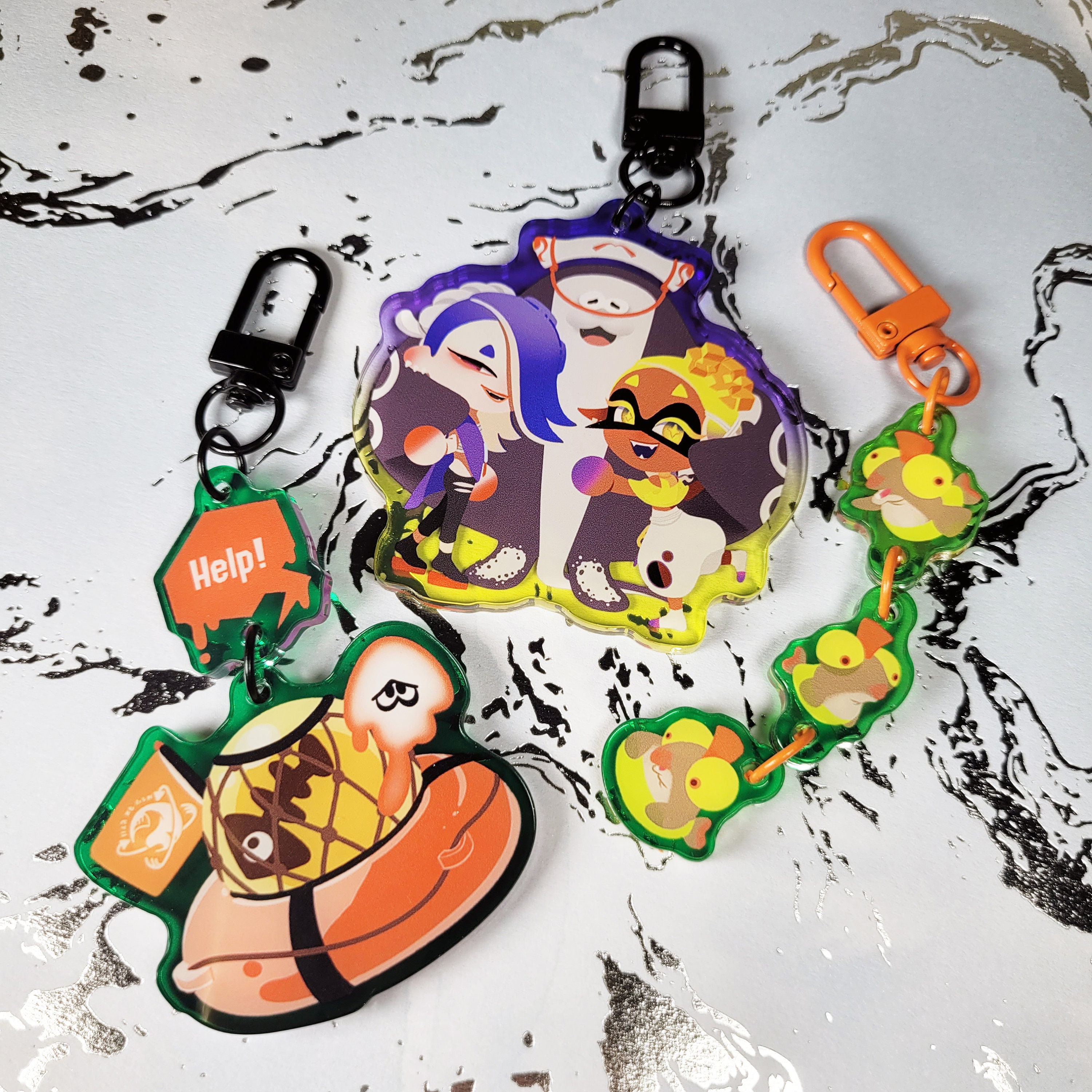 Splatoon 2 Keychains Splatoon Acrylic Keychains - Etsy