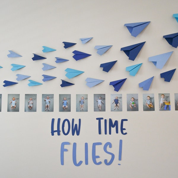 How time FLIES! airplane decor 1st birthday party