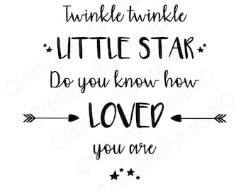 Twinkle twinkle little star do you know how loved you are - downloadable print, instant download, nursery, wall art, decor, quote