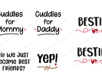 Twins SVG Besties Cuddles for Mommy Daddy Did we just become best friends INSTANT DOWNLOAD