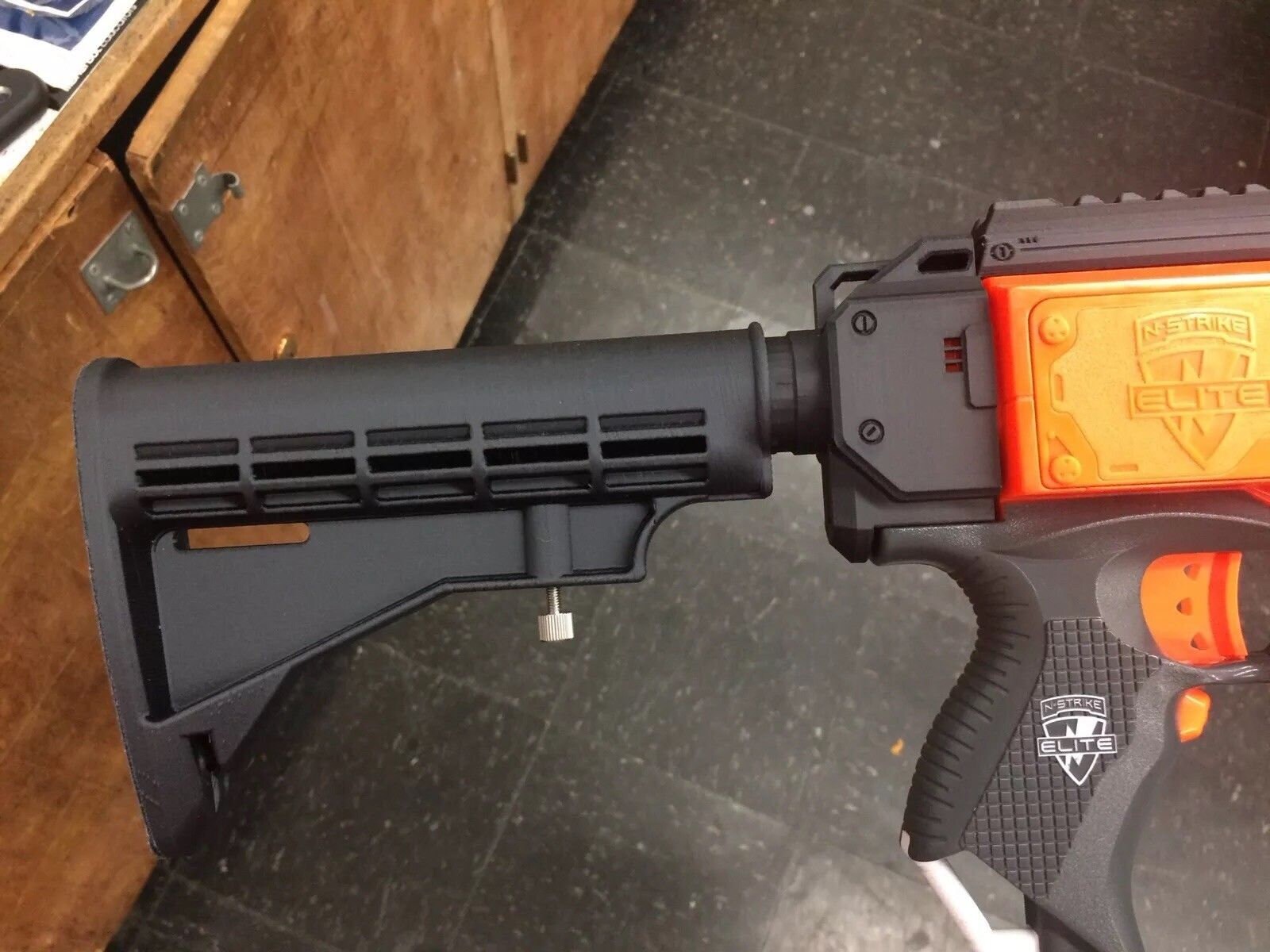 3d Printed Carbon Fiber Ar 15 Shoulder Stock 4 Nerf Stryfe Etsy