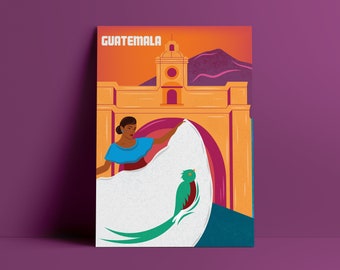 Guatemala Art Print: Quetzal Illustration - Latinx Decor