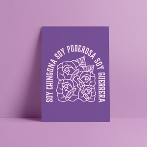 Soy Chingona, Soy Poderosa - Women Empowerment Art Print - Latinx Decor - Strong Latina - Latina Owned Business