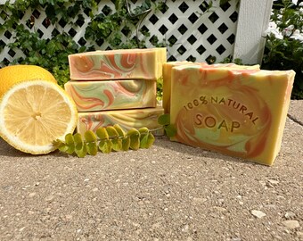Zesty Citrus Bliss Cold Process Soap / 100% Natural Soap / *NEW*