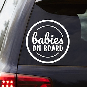 Babies On Board vinyl decal, baby on board sticker, baby on board car decal, babies on board, baby on board sign,baby on board car sticker