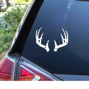 Whitetail Antlers Vinyl Decal, elk skull, elk antler, elk decal, elk hunters, elk hunting gifts for men, elk hunting, decals for men
