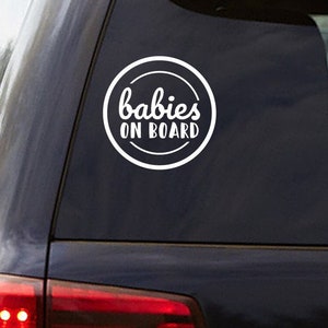 Babies On Board decal, baby on board sticker, baby on board car decal, babies on board, baby on board sign,baby on board car sticker