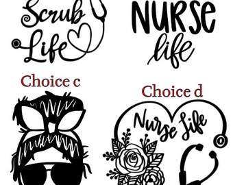 Nurse Life Vinyl Decal/Multiple Options to Choose From, nurse decal, gift for her, gift for him, decal for car, nurse decal for laptop