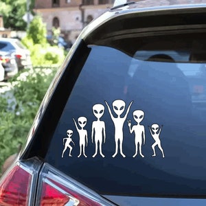 Alien Family Vinyl Decal
