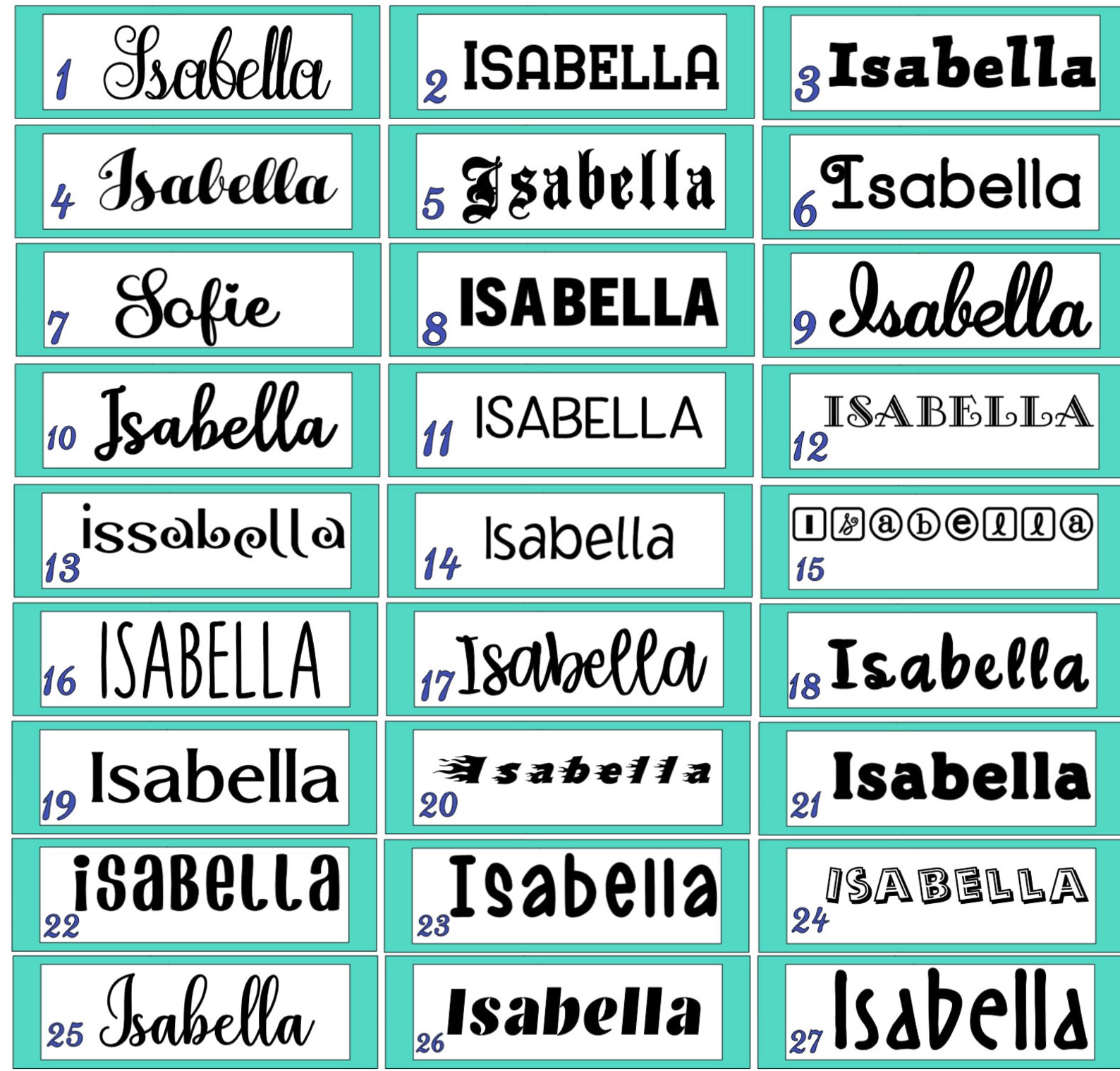 Name Stickers Name Decal for Tumbler Personalized Name Etsy