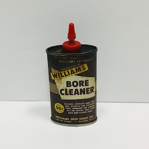 Vintage Williams Bore Cleaner 3oz Tin; Williams Gun Sight Co.