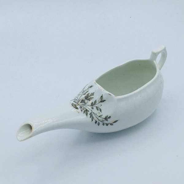 Grey Floral Invalid Cup With Long Spout; 97
