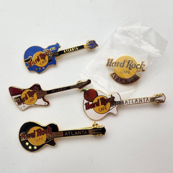 Vintage Hard Rock Cafe Pins; Atlanta Georgia Hard Rock Pins