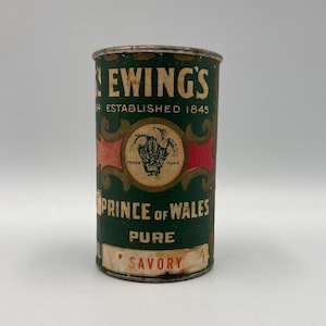 Rare 1930s EWING&#39;s Prince of Wales Savory Spice Tin