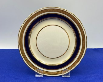 Discontinued AYNSLEY Regency Blue Bread and Butter Plate