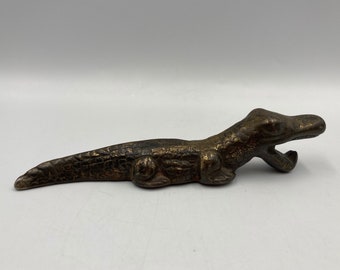 Vintage Cast Brass Alligator Bottle Opener