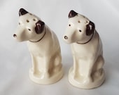 RCA Victor Nipper Dog Salt and Pepper Set Brown Collars Radio Corp of America