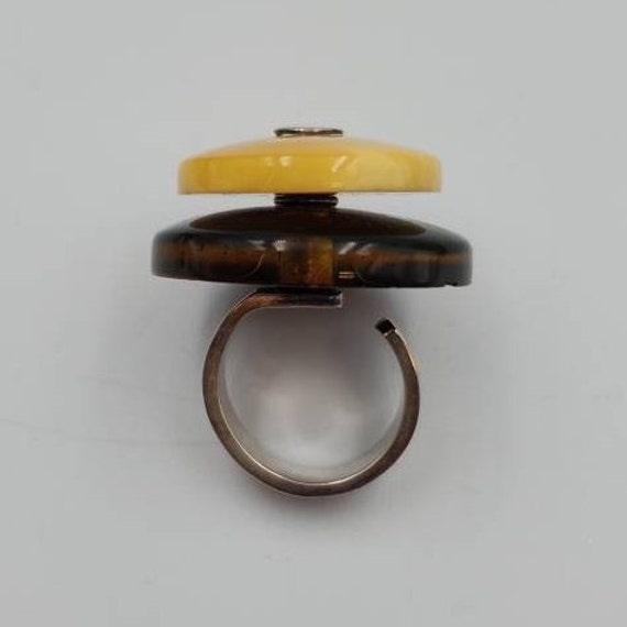 Unique Genuine Baltic Amber Ring with Adjustable … - image 6