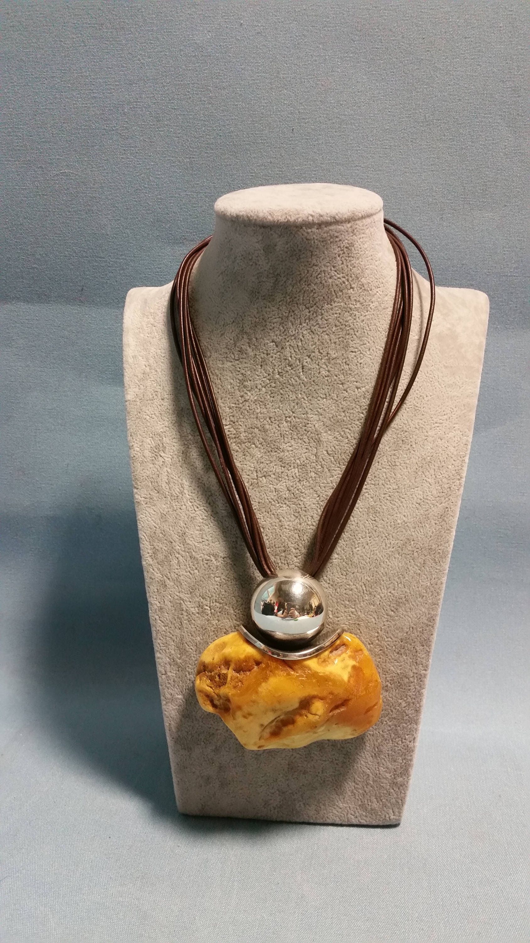 Raw amber best sale pendant