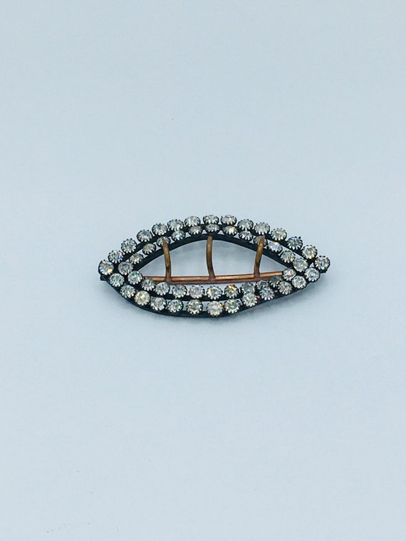 Antique Victorian Rhinestone Belt Buckle