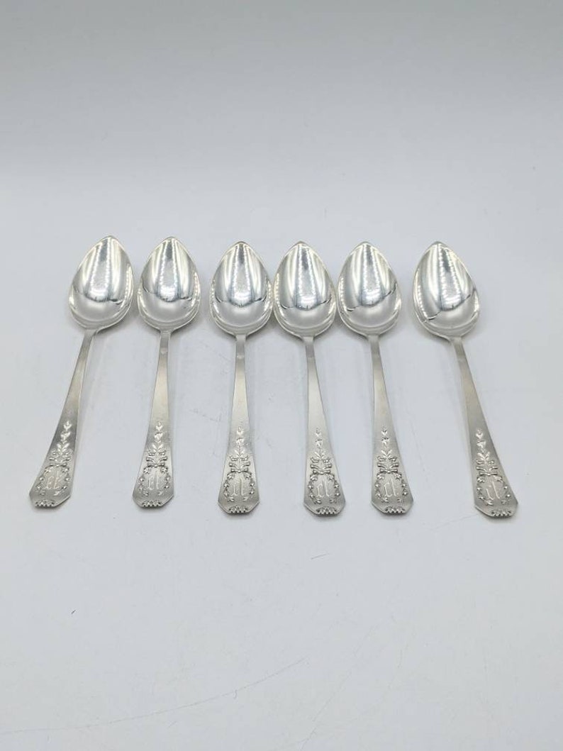Set of 6 Whiting Sterling Silver Madame Jumel Pattern 1908 Citrus Spoons image 1