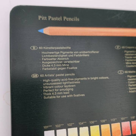 Pitt Pastel pencil, tin of 60