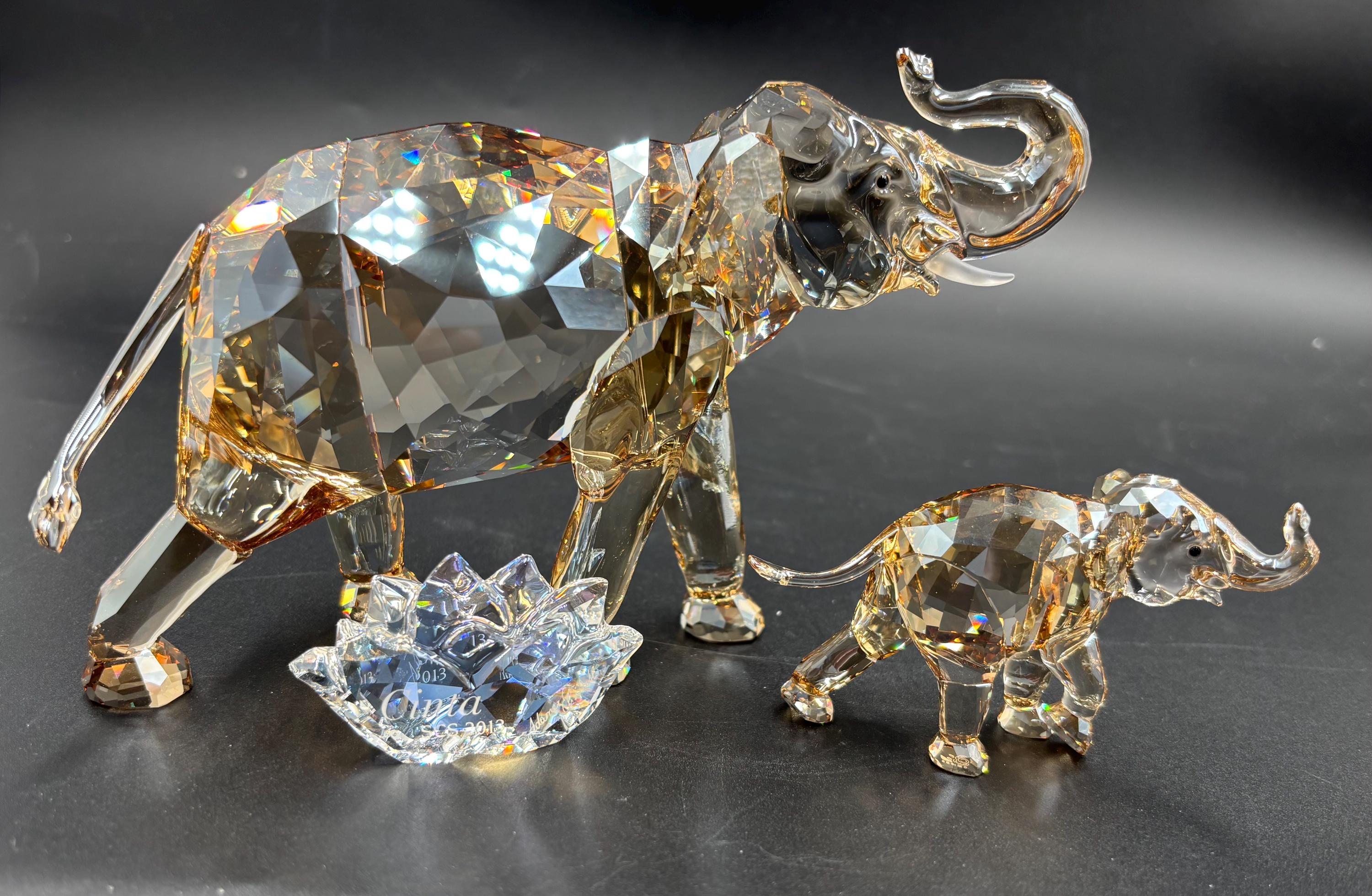 Retired Swarovski Crystal Elephant Figurines - Etsy