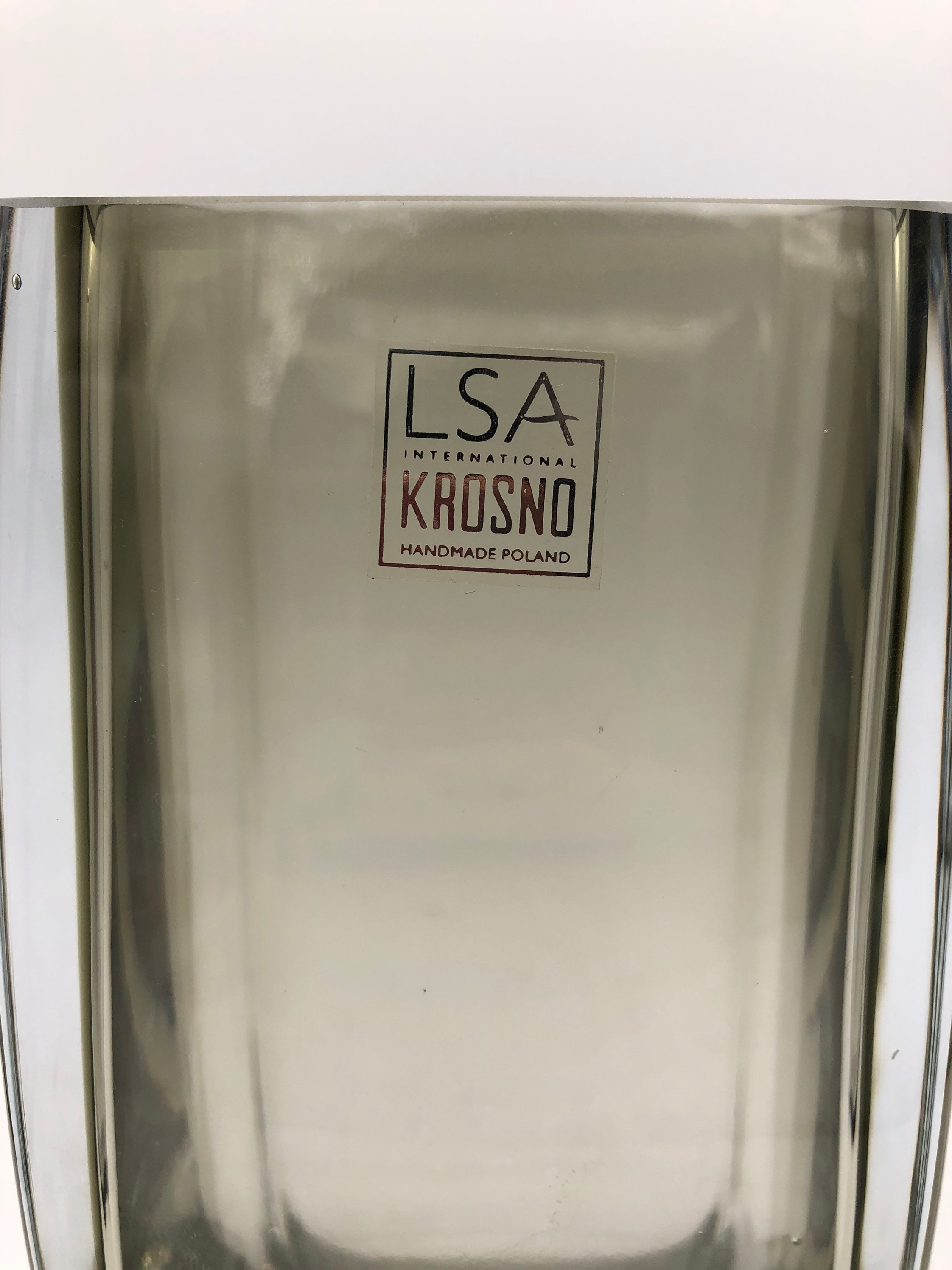 KROSNO Poland Smoked Color Art Glass Vase Etsy