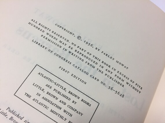 Farley Mowat Lost In The Barrens First Edition Book 1956 With Etsy