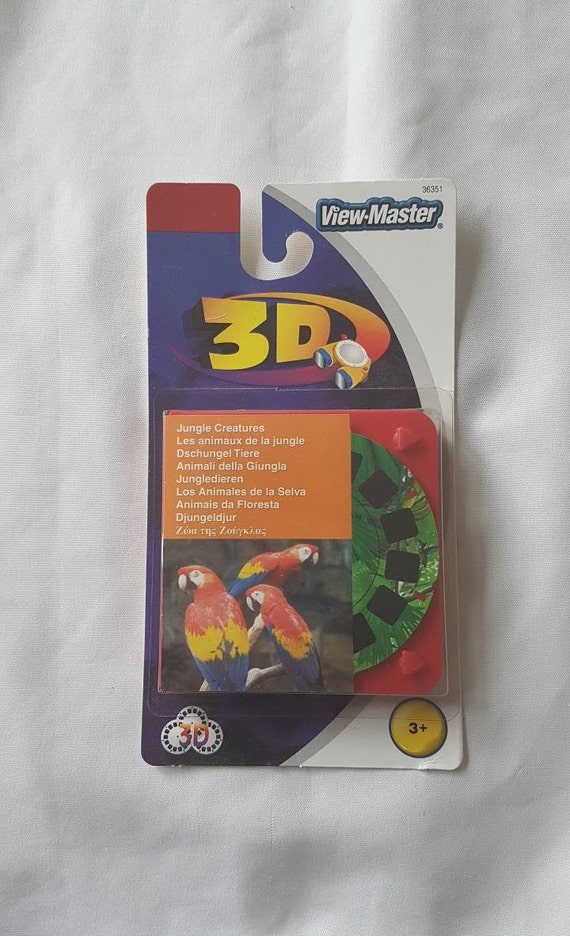 SEALED Viewmaster Jungle Creatures 3-D 3 Reels With Case, 1998