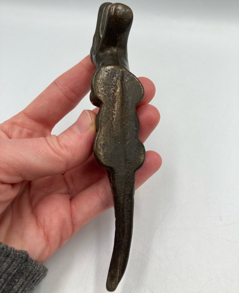 Vintage Cast Brass Alligator Bottle Opener image 5